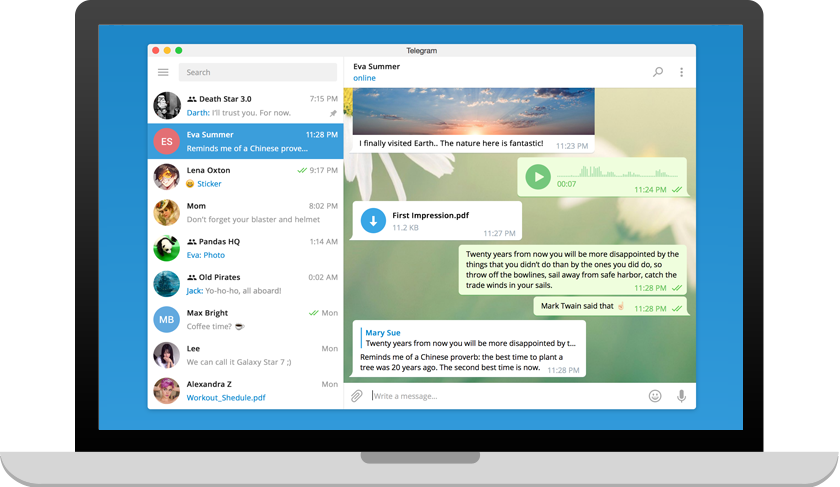Telegram 多平台通讯界面